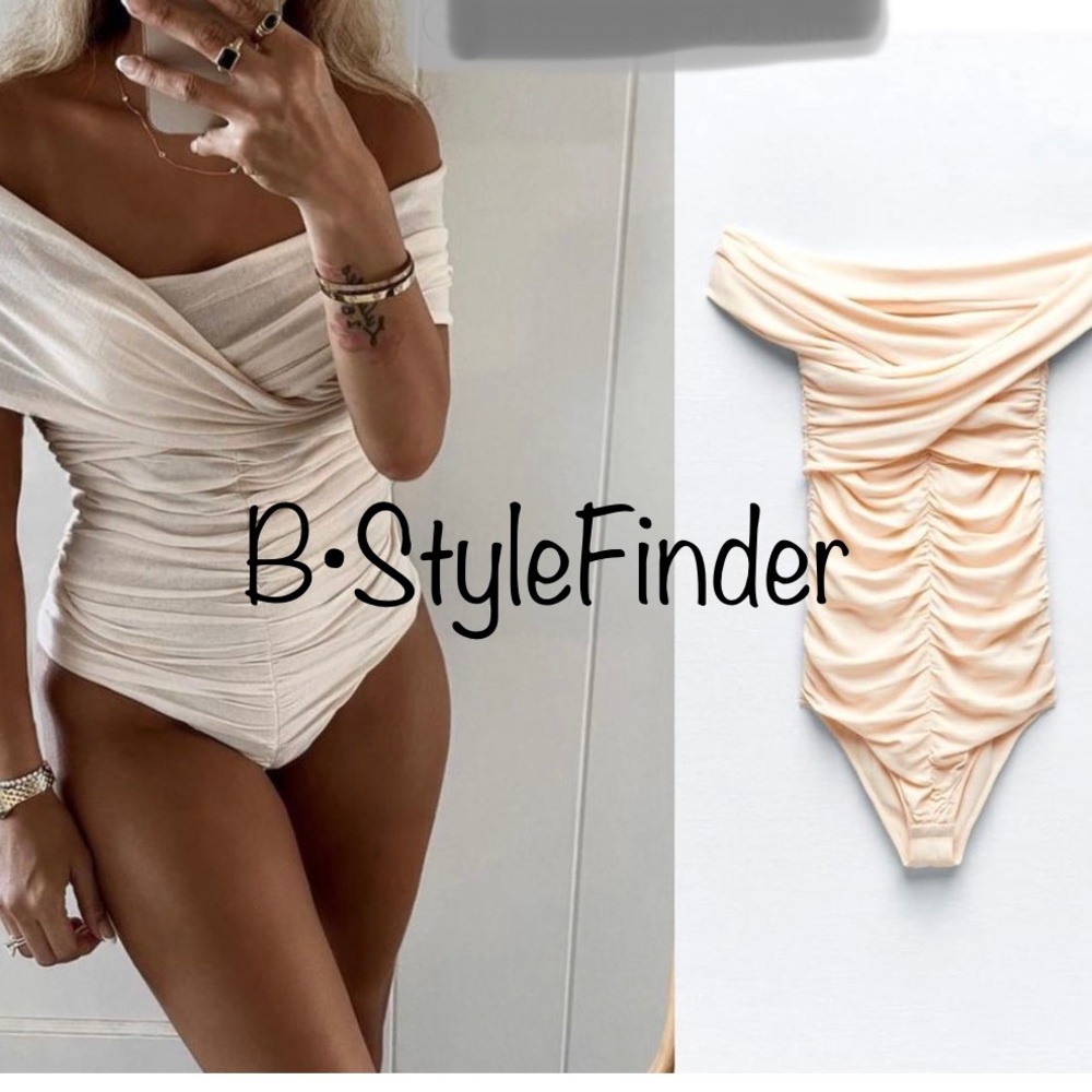 BEAUTIFUL ZARA Draped Knit Bodysuit - Picture 5 of 5